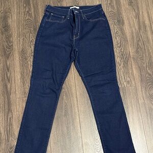 Levi's Women's Straight Leg Jeans - Dark Blue